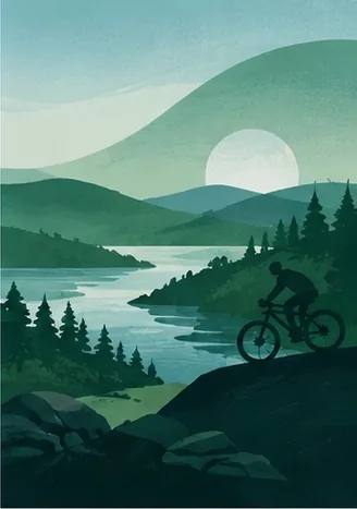 Bella Vista, Arkansas illustrated landscape
